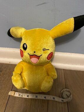 Pikachu Yellow Plush Kids Toy - Cute Small Winking Character
